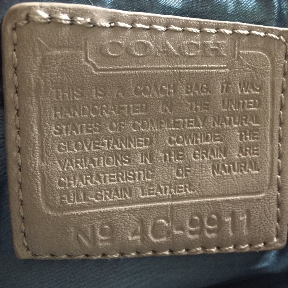 Coach Pale Grey Hobo Bag